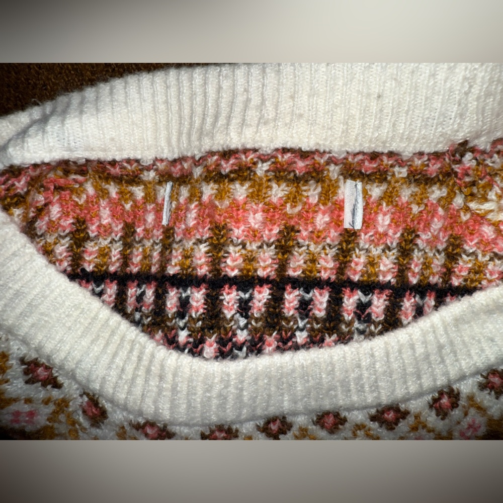 Soft touch Brown and Pink Patterned Women's Sweater- Size‎ XL - Picture 10 of 11